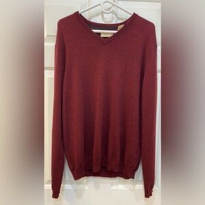 Weatherproof Vintage Merino Cashmere Sweater V Neck Long Sleeve Men's Size M